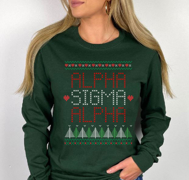 Alpha Sigma Alpha Christmas Long Sleeve Tee