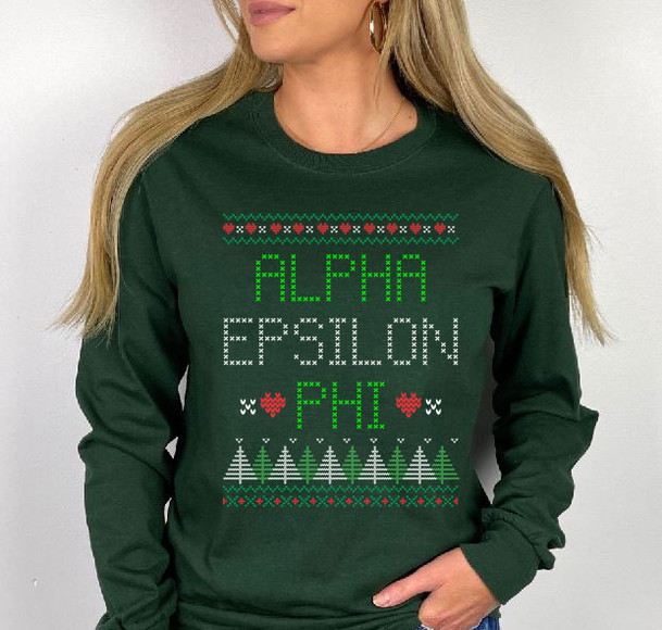 Alpha Epsilon Phi Christmas Long Sleeve Tee