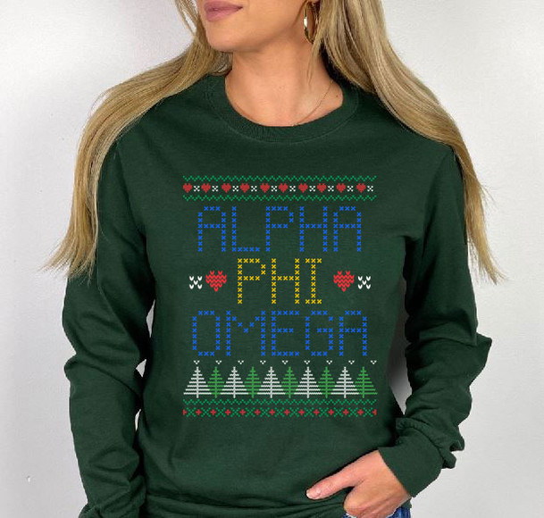 Alpha Phi Omega Christmas Long Sleeve Tee