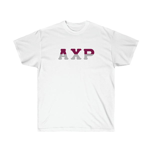Alpha Chi Rho Two Toned Greek Lettered T-shirts