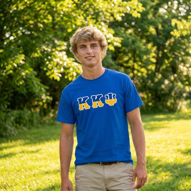 Kappa Kappa Psi Two Toned Greek Lettered T-shirts