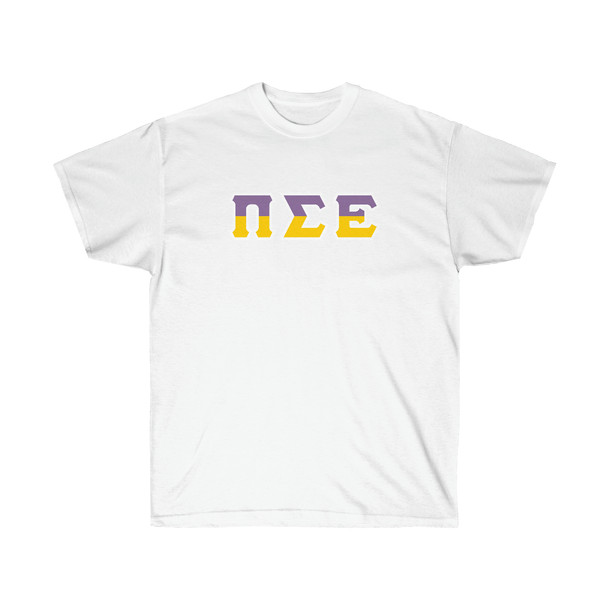Pi Sigma Epsilon Two Toned Greek Lettered T-shirts