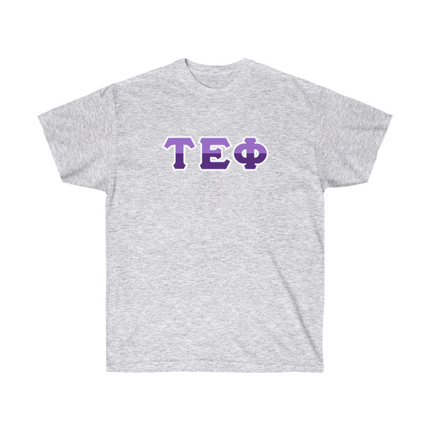 Tau Epsilon Phi Two Toned Greek Lettered T-shirts