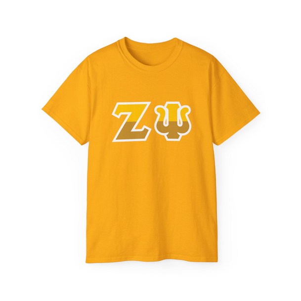 Zeta Psi Two Toned Greek Lettered T-shirts