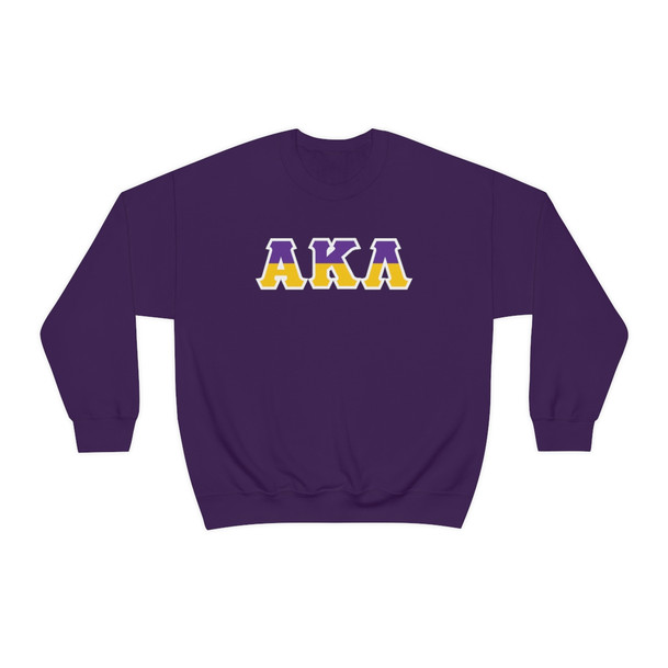Alpha Kappa Lambda Two Toned Greek Lettered Crewneck Sweatshirts