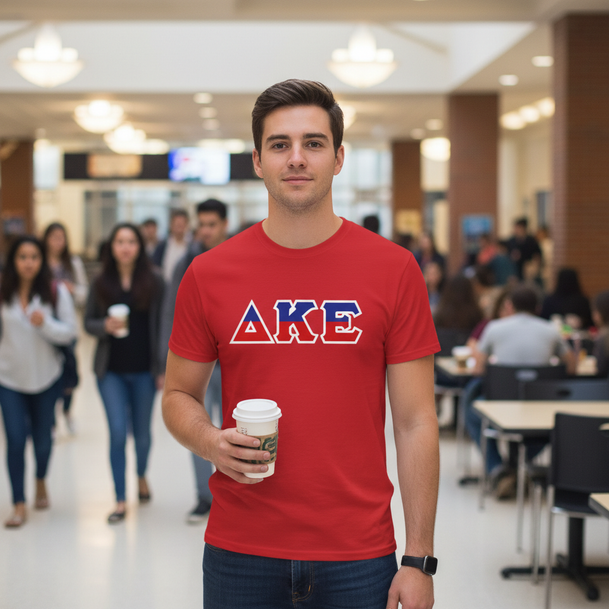 Delta Kappa Epsilon Two Toned Greek Lettered T-shirts