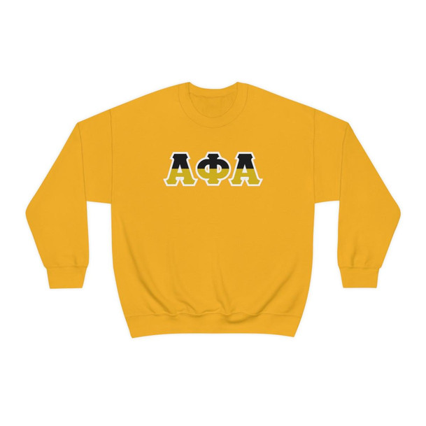 Printify Alpha Phi Alpha Two Toned Greek Lettered Crewneck Sweatshirts 