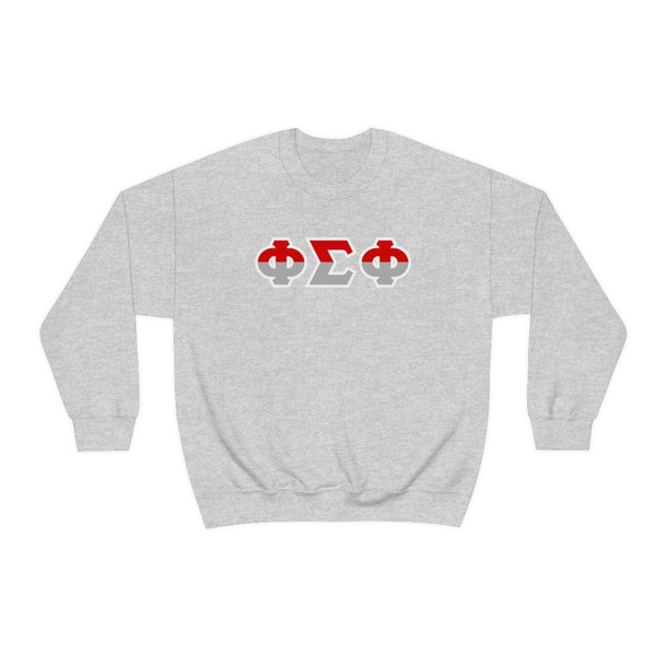 Printify Phi Sigma Phi Two Toned Greek Lettered Crewneck Sweatshirts 