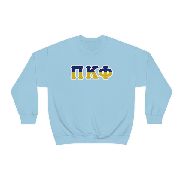 Pi Kappa Phi Two Toned Greek Lettered Crewneck Sweatshirts