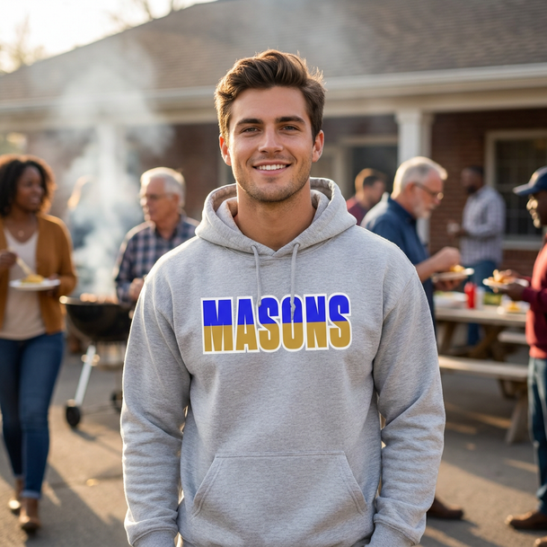 Mason Two Toned Greek Lettered Hooded Sweatshirts