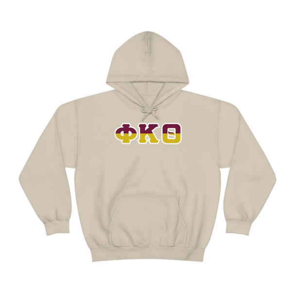 Phi Kappa Theta Two Toned Greek Lettered Hooded Sweatshirts