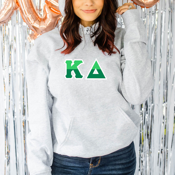 Kappa Delta Two Tone Lettered Hooded Sweatshirts