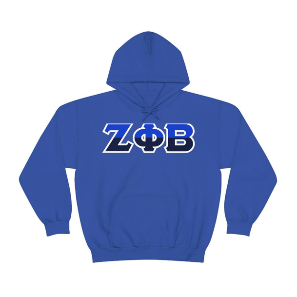 Zeta Phi Beta Two Tone Lettered Hooded Sweatshirts