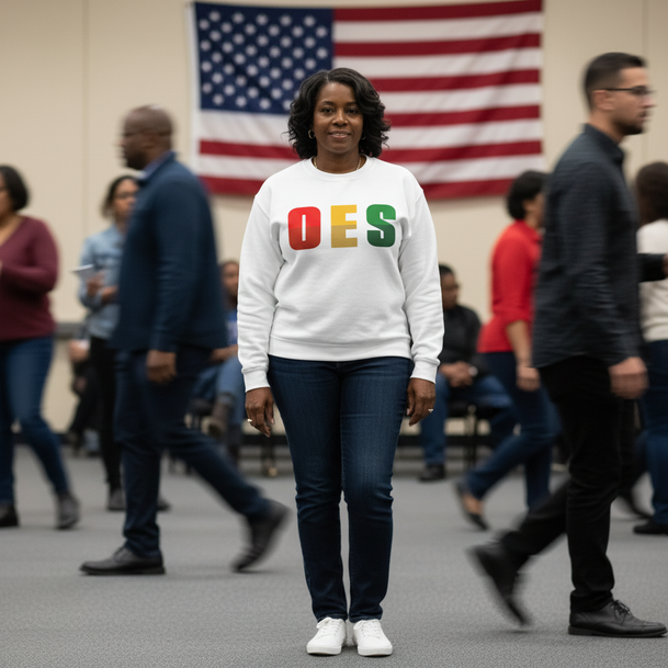 Order of the Eastern Star Two Tone Lettered Crew Sweatshirts