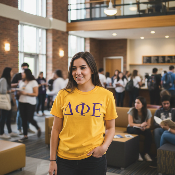 Delta Phi Epsilon Lettered Tees - $24.95!