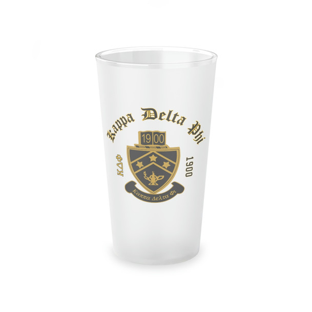 Kappa Delta Phi Frosted Glass, 16oz