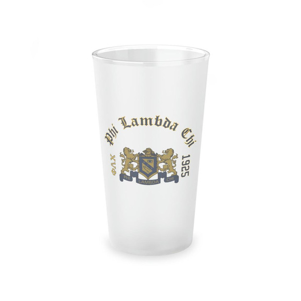 Printify Phi Lambda Chi Frosted Glass, 16oz 