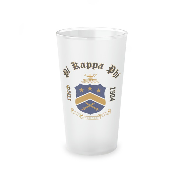 Pi Kappa Phi Frosted Glass, 16oz