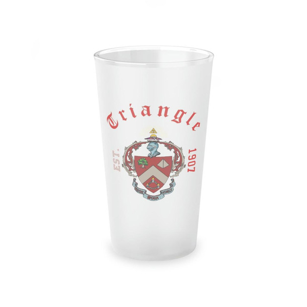Printify Triangle Frosted Glass, 16oz 