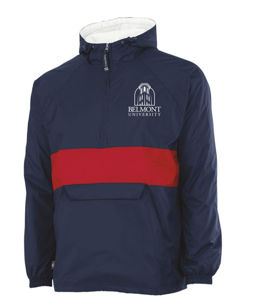Belmont University Tower Classic Striped Pullover Anorak Pullover