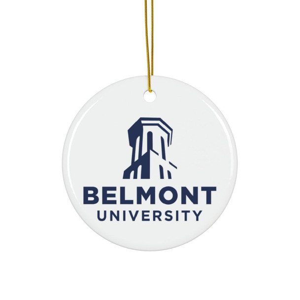 Printify Belmont University Tower Christmas Ornament