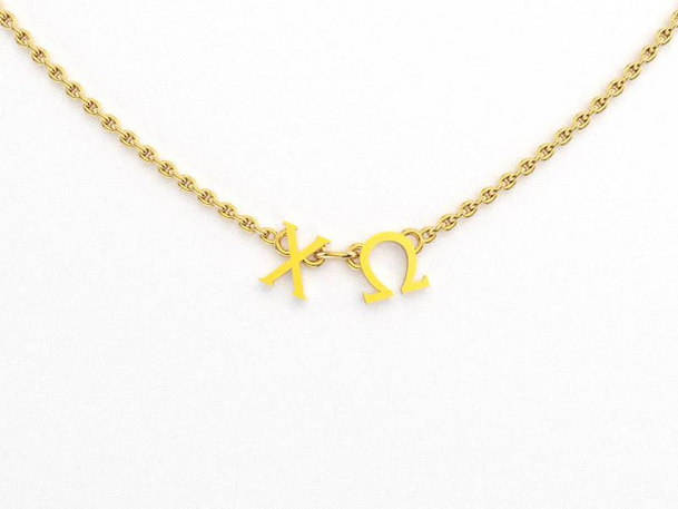 Chi Omega Phoebe Greek Necklace