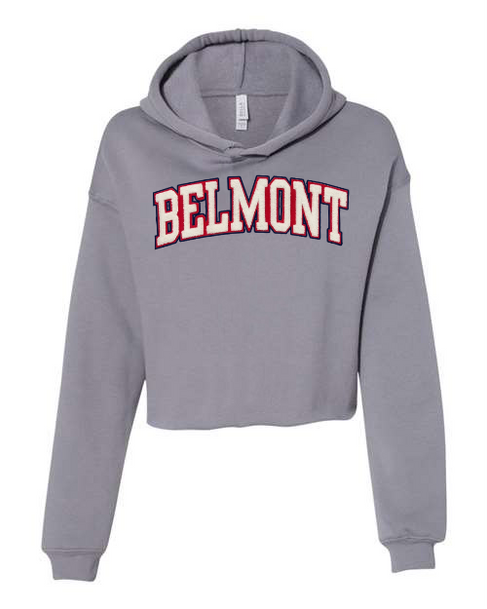 Belmont University Cropped Chenille Bella + Canvas Hoodie