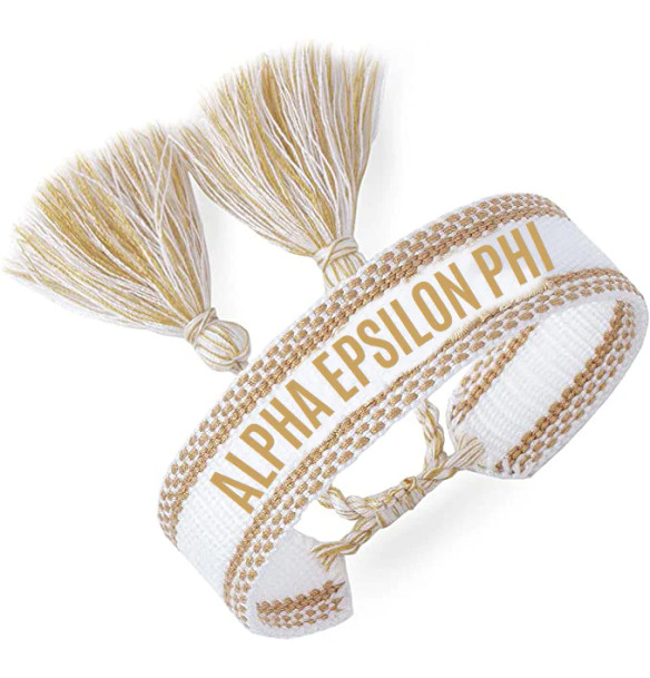 Alpha Epsilon Phi Woven Bracelet - Gold