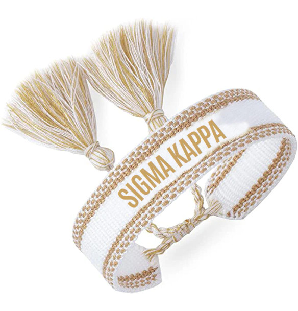 Sigma Kappa Woven Bracelet - Gold