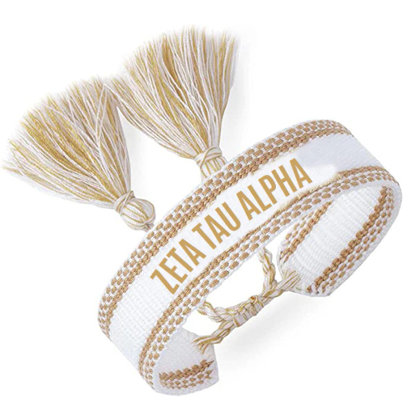 Zeta Tau Alpha Woven Bracelet - Gold