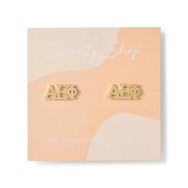 Alpha Epsilon Phi Studded Earrings