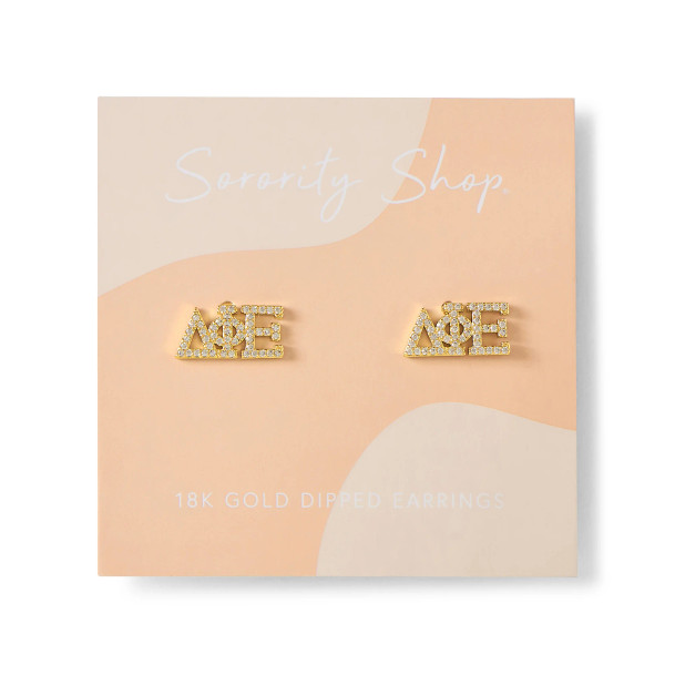 Delta Phi Epsilon Studded Earrings