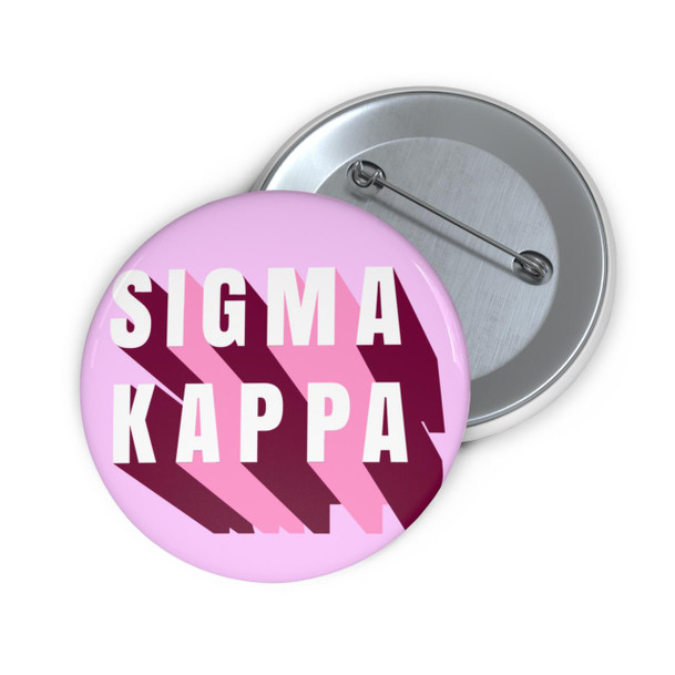 Uptown Greek Sorority 3D Button 