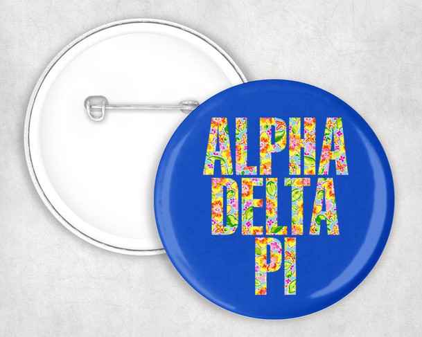  Alpha Delta Pi Floral Pin Buttons 