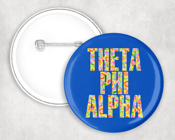 Theta Phi Alpha Floral Pin Buttons