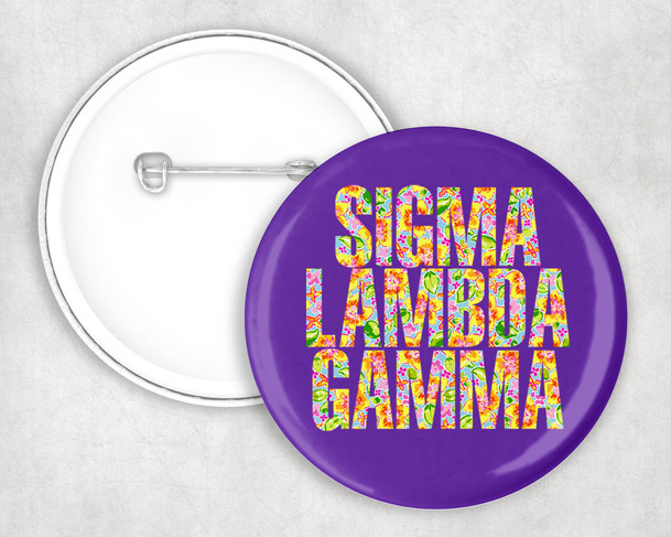 Sigma Lambda Gamma Floral Pin Buttons