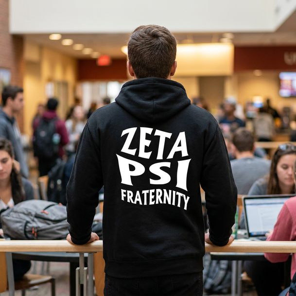 Zeta Psi Social Hooded Sweatshirts