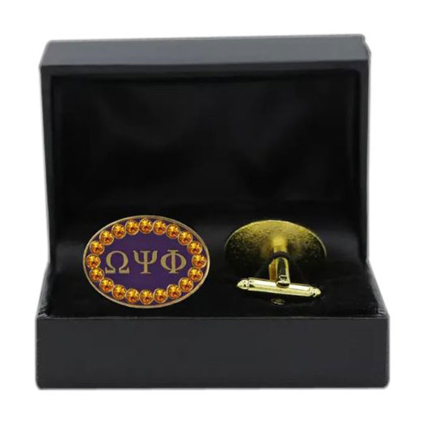 Omega Psi Phi Oval Cuff Links