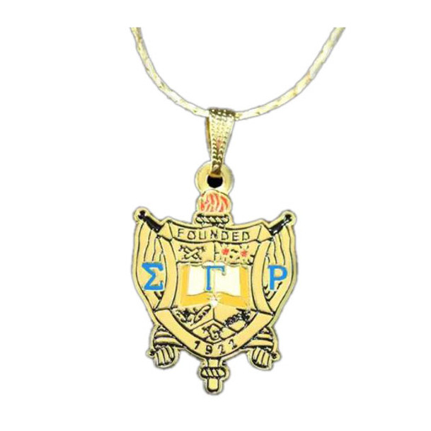 Sigma Gamma Rho Shield Pendant W/Chain