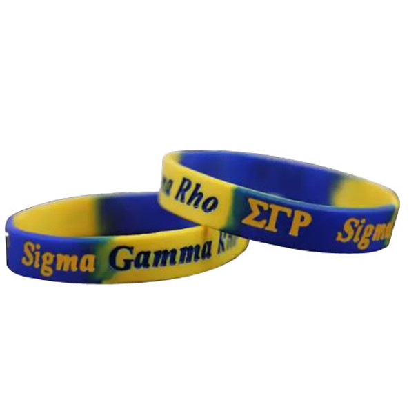 Sigma Gamma Rho Letter Silicone Bracelet