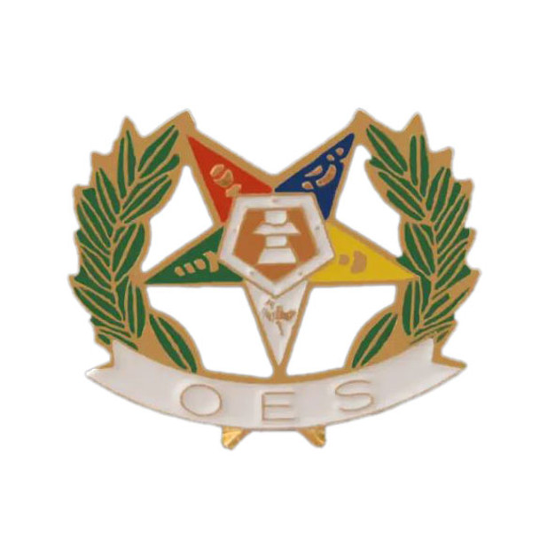 OES Order of Eastern Star Wreath Lapel Pin