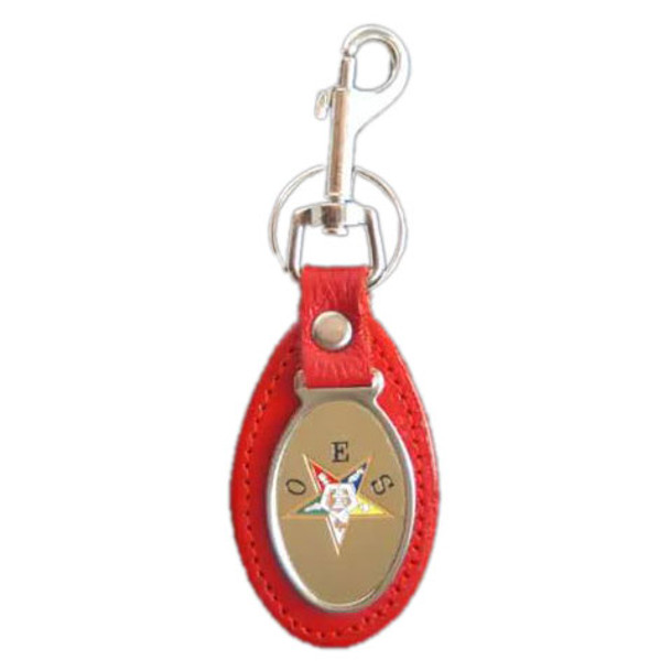 OES Order of Eastern Star Leather Key Chain