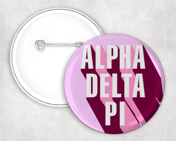 Alpha Delta Pi 3D Button Pin Buttons 