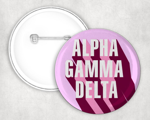  Alpha Gamma Delta 3D Button Pin Buttons 