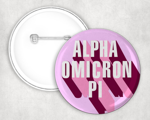 Alpha Omicron Pi 3D Button Pin Buttons