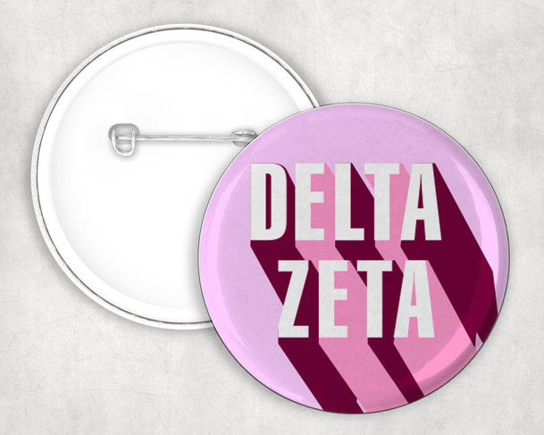 Delta Zeta 3D Button Pin Buttons