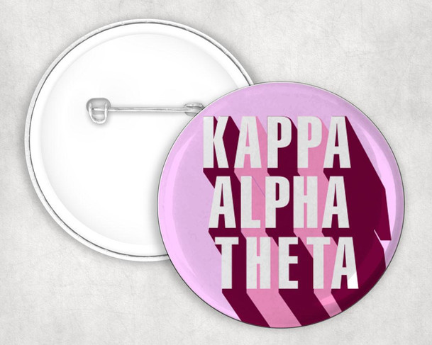  Kappa Alpha Theta 3D Button Pin Buttons 