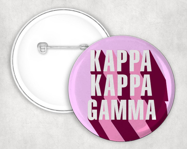  Kappa Kappa Gamma 3D Button Pin Buttons 