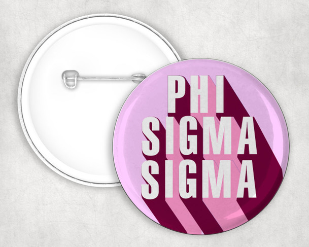 Phi Sigma Sigma 3D Button Pin Buttons