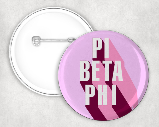 Pi Beta Phi 3D Button Pin Buttons